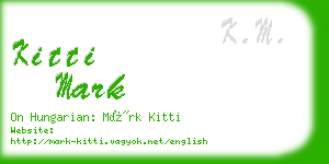 kitti mark business card